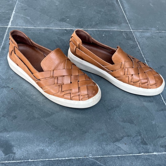 Frye Leather Woven Lena Loafers - Picture 4 of 6